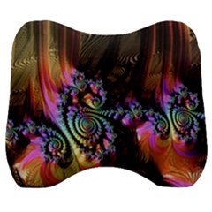 Fractal Colorful Background Velour Head Support Cushion by Pakrebo