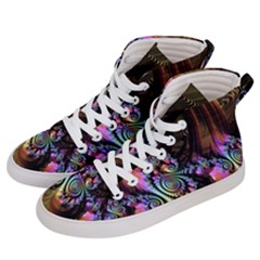 Fractal Colorful Background Men s Hi-top Skate Sneakers by Pakrebo