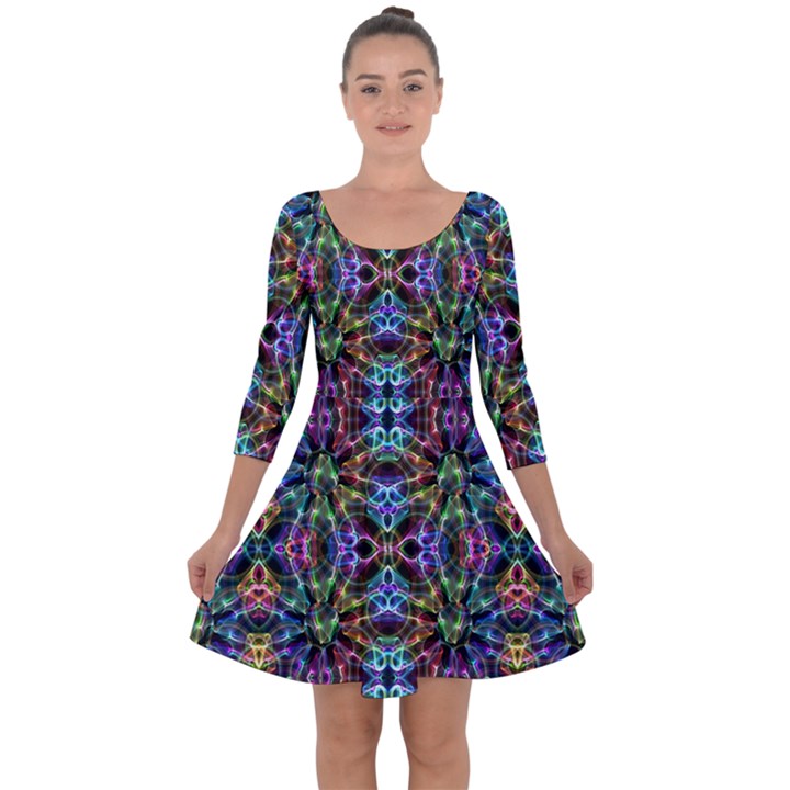 Hsc3 4 Quarter Sleeve Skater Dress