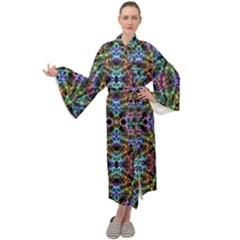 Hsc3 4 Maxi Tie Front Velour Kimono