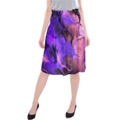 Fractal Flower Midi Beach Skirt by Pakrebo