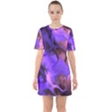 Fractal Flower Sixties Short Sleeve Mini Dress View1