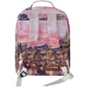 City Buildings Bridge Water River Double Compartment Backpack View3