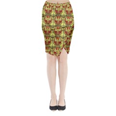 Polish Bank Note Midi Wrap Pencil Skirt by ArtworkByPatrick