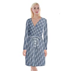 Checkerboard Again 4 Long Sleeve Velvet Front Wrap Dress by impacteesstreetwearseven