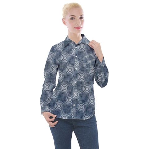 Checkerboard Again 4 Women s Long Sleeve Pocket Shirt by impacteesstreetwearseven