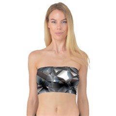 Triangles Polygon Color Silver Uni Bandeau Top by Pakrebo