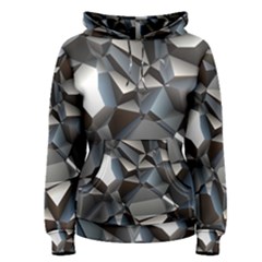 Triangles Polygon Color Silver Uni Women s Pullover Hoodie by Pakrebo