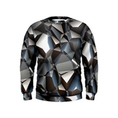 Triangles Polygon Color Silver Uni Kids  Sweatshirt by Pakrebo