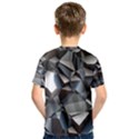 Triangles Polygon Color Silver Uni Kids  Sport Mesh Tee View2