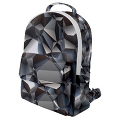 Triangles Polygon Color Silver Uni Flap Pocket Backpack (small) by Pakrebo