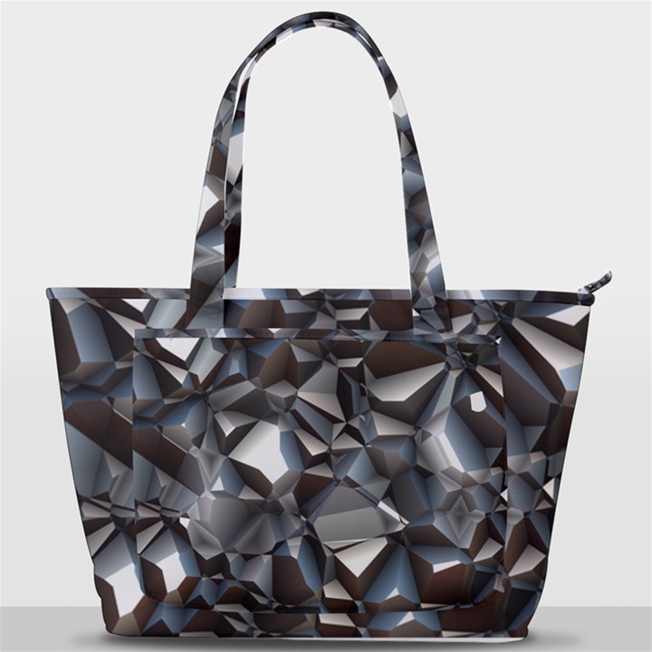 Triangles Polygon Color Silver Uni Back Pocket Shoulder Bag 