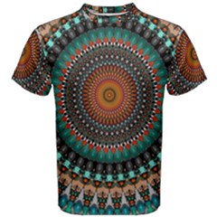 Ornament Circle Picture Colorful Men s Cotton Tee by Pakrebo