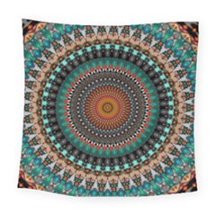 Ornament Circle Picture Colorful Square Tapestry (large)