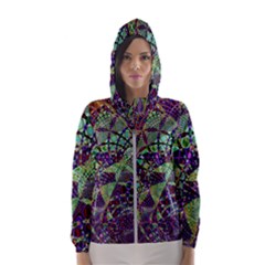 Background Design Art Artwork Women s Hooded Windbreaker