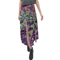 Background Design Art Artwork Velour Split Maxi Skirt