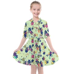 Flowers Ornament Decoration Kids  All Frills Chiffon Dress