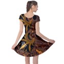 Fractal Brown Golden Intensive Cap Sleeve Dress View2