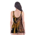 Fractal Brown Golden Intensive Skater Dress Swimsuit View2