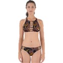 Fractal Brown Golden Intensive Perfectly Cut Out Bikini Set View1