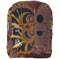 Fractal Brown Golden Intensive Full Print Backpack by Pakrebo