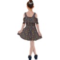 Tribal Leaves House Art Tribal Art Kids  Shoulder Cutout Chiffon Dress View2