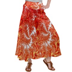 Flora Flowers Background Leaf Satin Palazzo Pants by Pakrebo