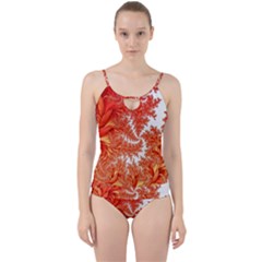 Flora Flowers Background Leaf Cut Out Top Tankini Set by Pakrebo