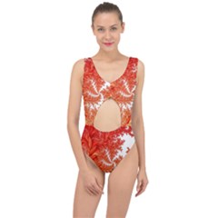 Flora Flowers Background Leaf Center Cut Out Swimsuit by Pakrebo