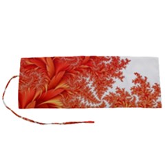 Flora Flowers Background Leaf Roll Up Canvas Pencil Holder (s)