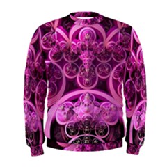 Fractal Math Geometry Visualization Pink Men s Sweatshirt by Pakrebo