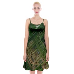 City Forward Urban Planning Spaghetti Strap Velvet Dress