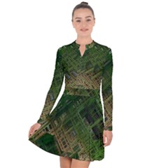 City Forward Urban Planning Long Sleeve Panel Dress by Pakrebo