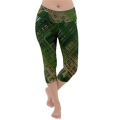 City Forward Urban Planning Lightweight Velour Capri Yoga Leggings by Pakrebo