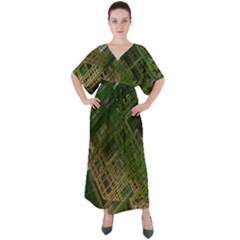 City Forward Urban Planning V-neck Boho Style Maxi Dress by Pakrebo