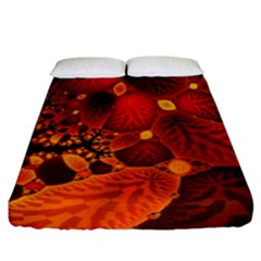 Leaf Autumn Nature Background Fitted Sheet (california King Size) by Pakrebo