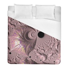 Fractal Tender Rose Cream Duvet Cover (full/ Double Size) by Pakrebo