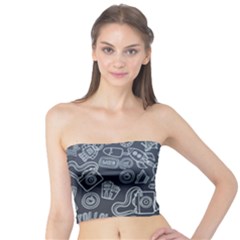 Internet Planets Drinks Computers Tube Top by Pakrebo