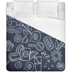 Internet Planets Drinks Computers Duvet Cover (california King Size) by Pakrebo