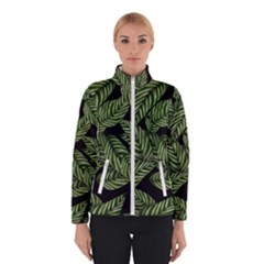 Leaves Pattern Tropical Green Winter Jacket by Pakrebo