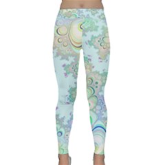 Pattern Background Floral Fractal Classic Yoga Leggings by Pakrebo