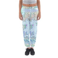 Pattern Background Floral Fractal Women s Jogger Sweatpants by Pakrebo