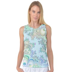 Pattern Background Floral Fractal Women s Basketball Tank Top by Pakrebo