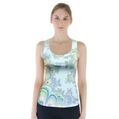 Pattern Background Floral Fractal Racer Back Sports Top by Pakrebo