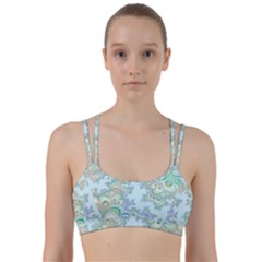 Pattern Background Floral Fractal Line Them Up Sports Bra by Pakrebo