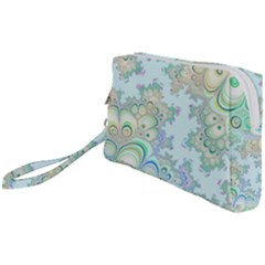 Pattern Background Floral Fractal Wristlet Pouch Bag (small)