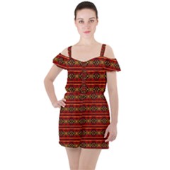 Navajo 0 Ruffle Cut Out Chiffon Playsuit