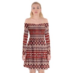 Navajo 2 Off Shoulder Skater Dress