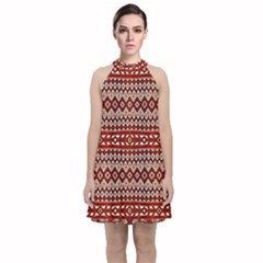 Navajo 2 Velvet Halter Neckline Dress 