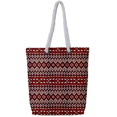 Navajo 2 Full Print Rope Handle Tote (small) by ArtworkByPatrick